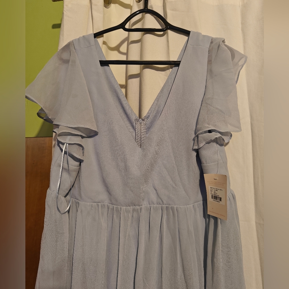 Birdy Grey Hannah Chiffon Ice Blue Dress - SZ XXL